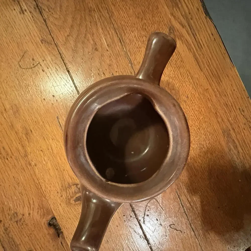 Brown Glaze Teapots Rustic‎ Vintage Unmarked Trio Mix And Match Cottage Cozy Tea